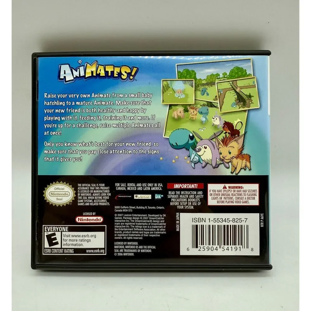 Animates Nintendo DS Includes Game Case And Manual‎ Tested